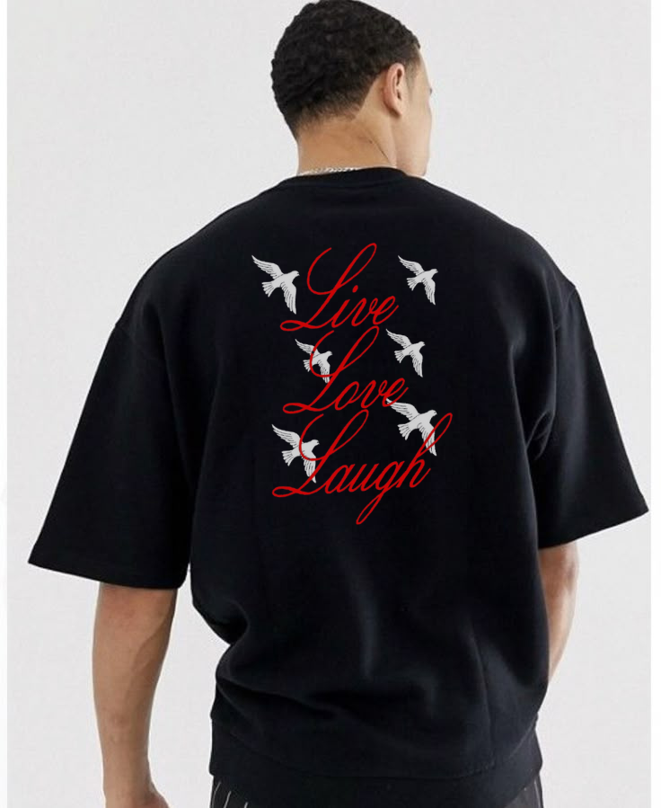 LIVE LOVE LAUGH oversized men rshirt